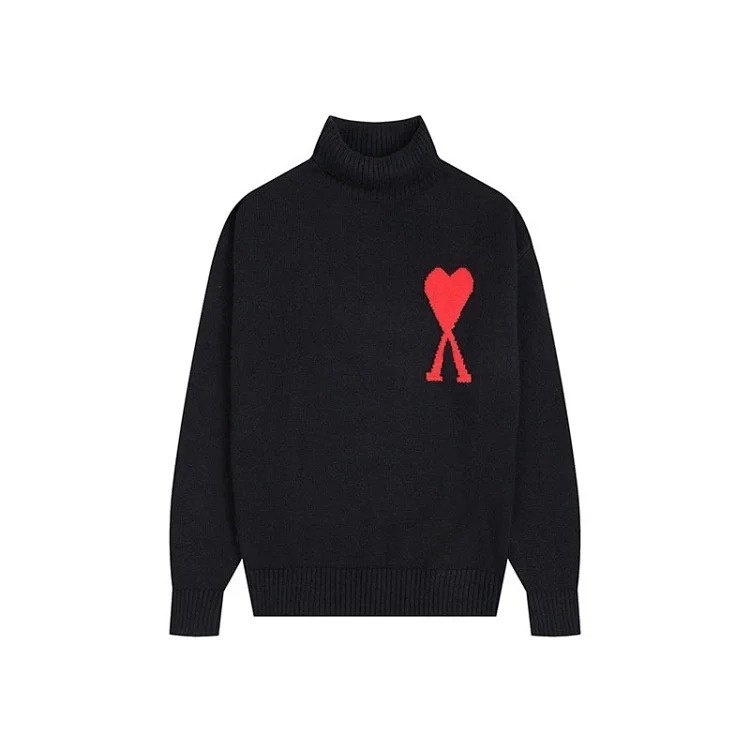 Love sweater for men and women striped youth heart casual pullover sweater