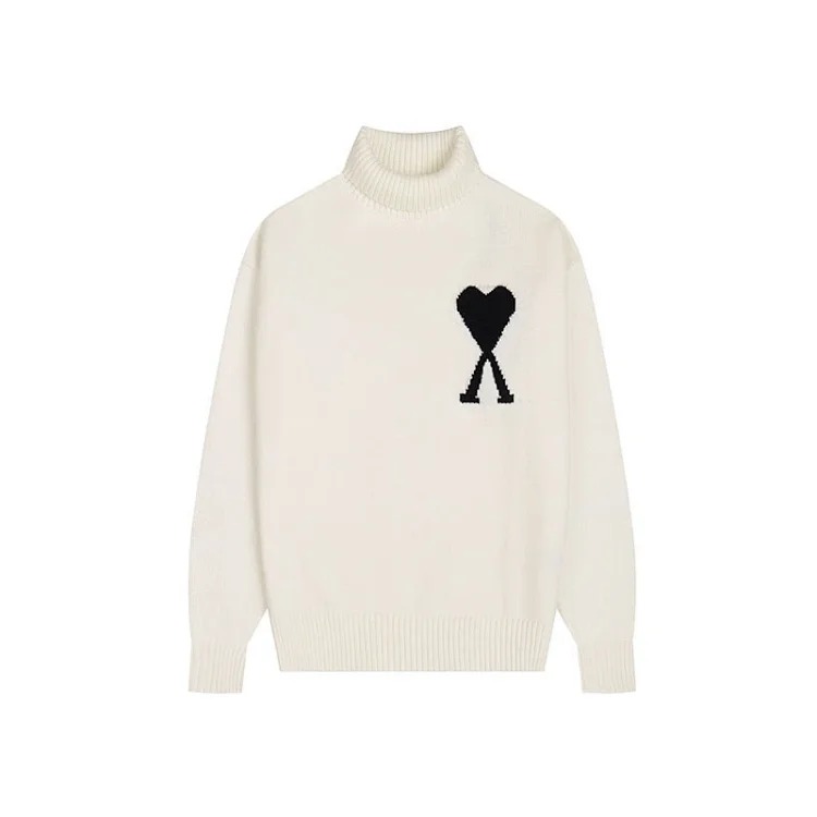 Love sweater for men and women striped youth heart casual pullover sweater