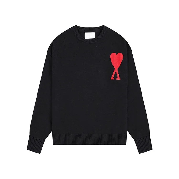 Love sweater for men and women striped youth heart casual pullover sweater