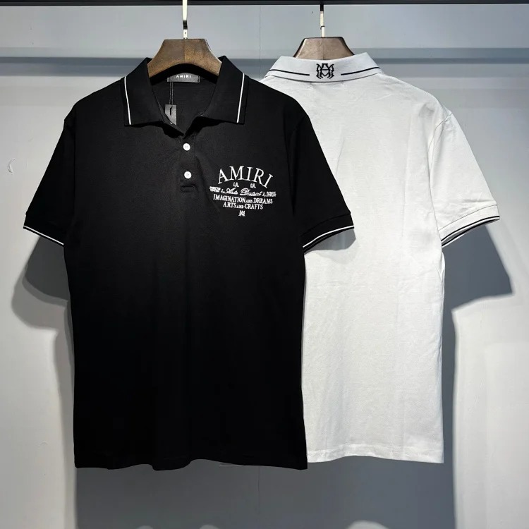 Printed Street Loose Polo Shirt Women's Short Sleeve Men's T-Shirt Rice image 11