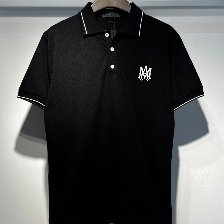 Printed Street Loose Polo Shirt Women's Short Sleeve Men's T-Shirt Rice image 4