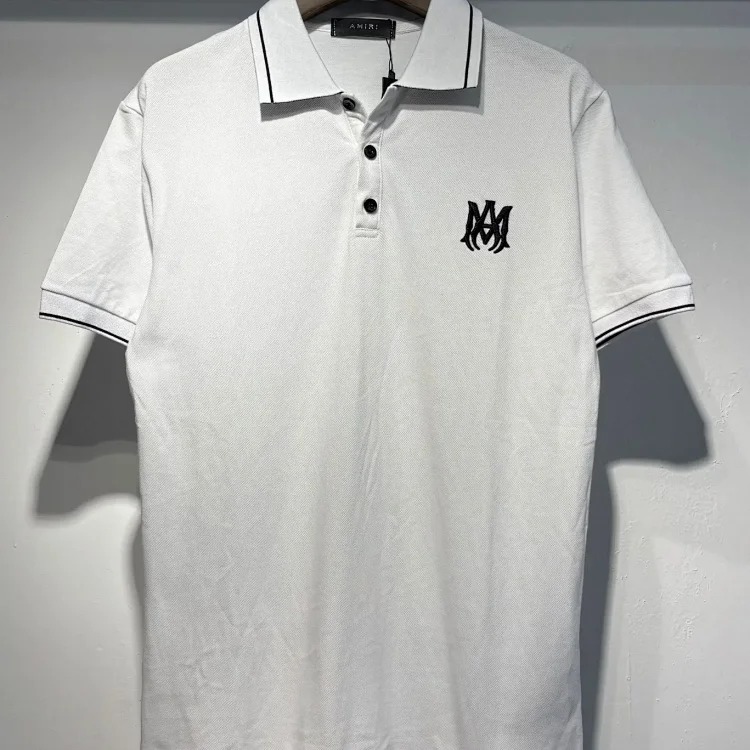 Printed Street Loose Polo Shirt Women's Short Sleeve Men's T-Shirt Rice image 5