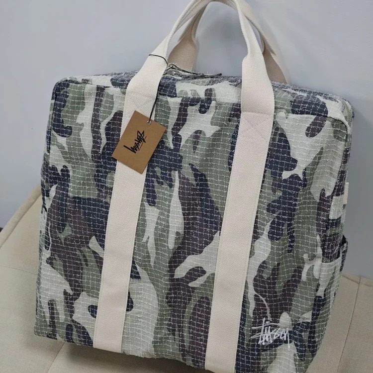 Camouflage needle-punched workwear series classic embroidered canvas backpack