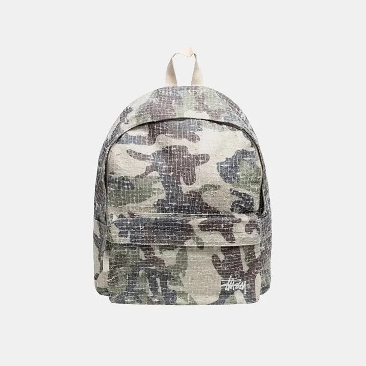 Camouflage needle-punched workwear series classic embroidered canvas backpack