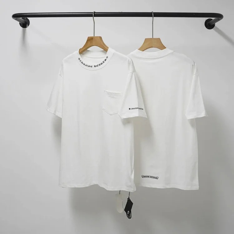 Chrome Hearts CH cross print round neck cotton men's trendy T-shirt