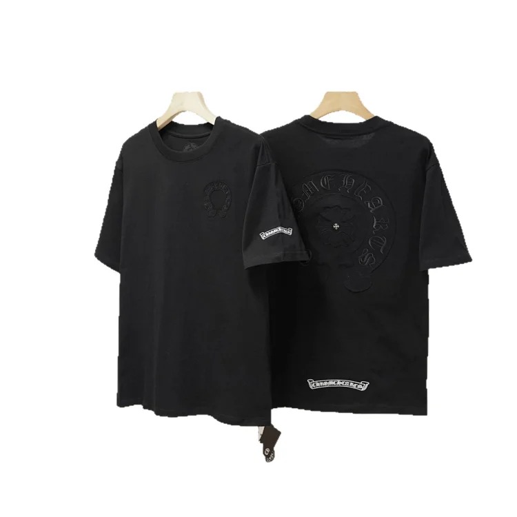 Chrome Hearts CH cross print round neck cotton men's trendy T-shirt
