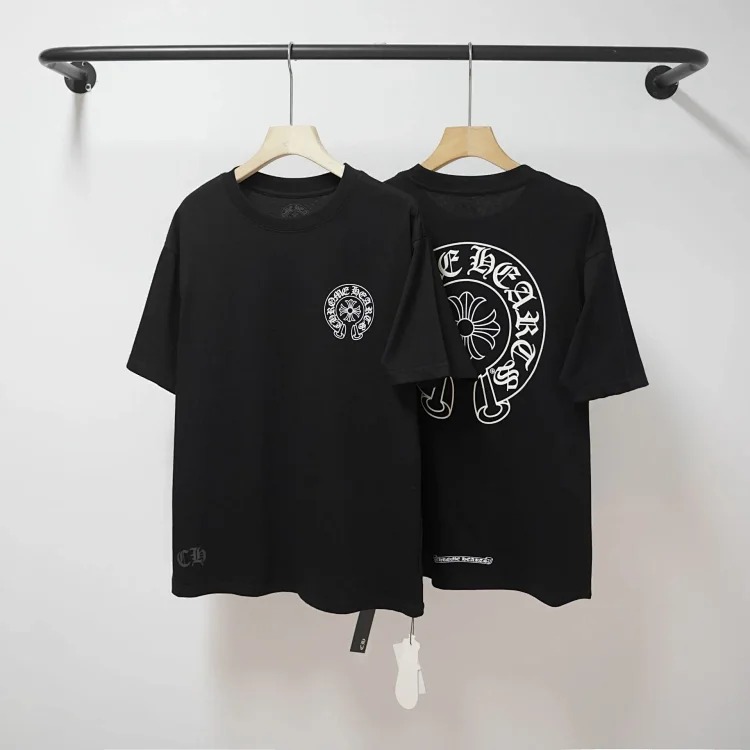 Chrome Hearts CH cross print round neck cotton men's trendy T-shirt