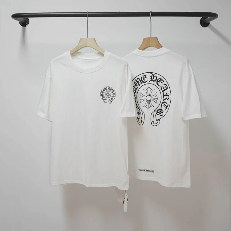 Chrome Hearts CH cross print round neck cotton men's trendy T-shirt