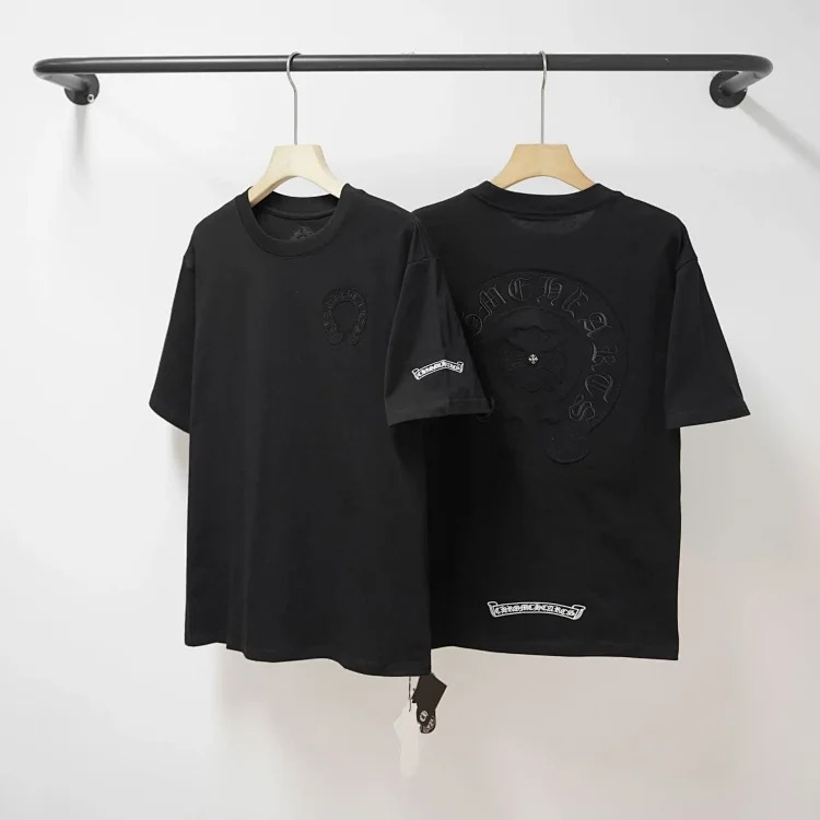Chrome Hearts CH cross print round neck cotton men's trendy T-shirt