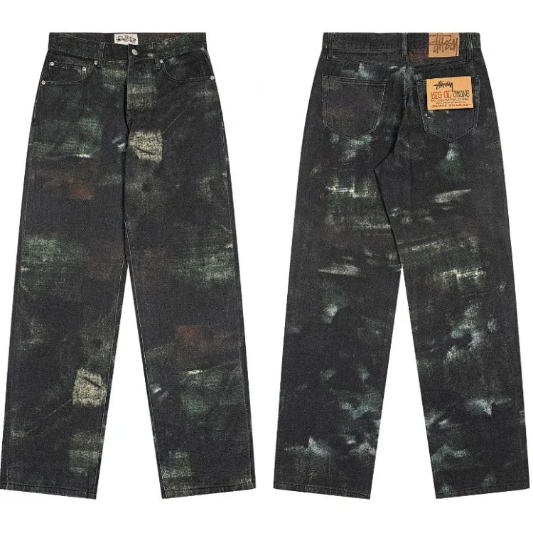 Co-branded embroidered Ouyang Nana same style Stu co-branded sweatshirt casual trousers and jeans