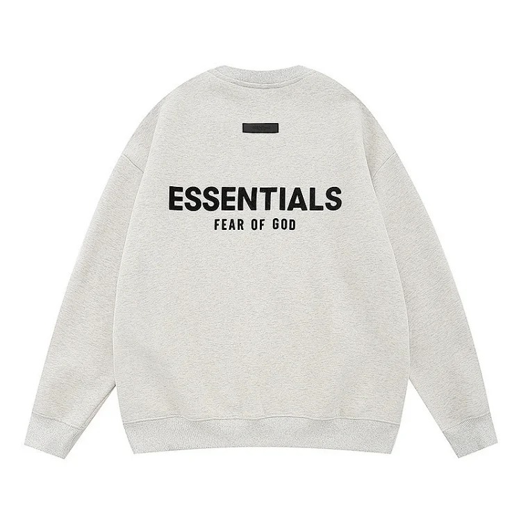 New FEAR OF GOD ESSENTIALS flocked letter men and women casual loose plus velvet hooded sweatshirt trendy