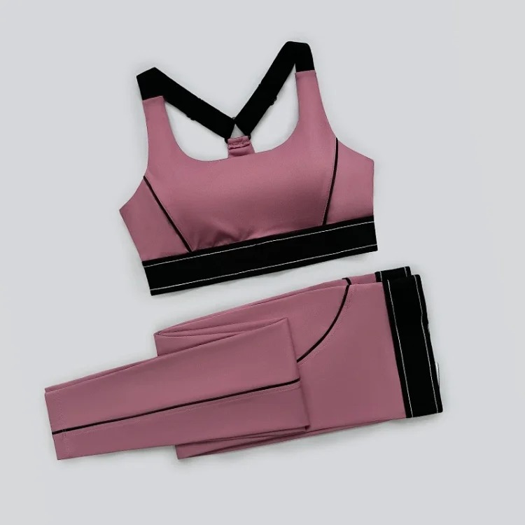 Yoga clothing set for women, adjustable anti-pilates shock sports bra, fitness clothing two-piece set, breathable, lightweight(pic9) Yoga clothing set for women, adjustable anti-pilates shock sports bra, fitness clothing two-piece set, breathable, lightweight