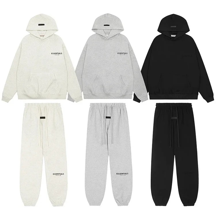 Hooded sweatshirt with black letter flocking