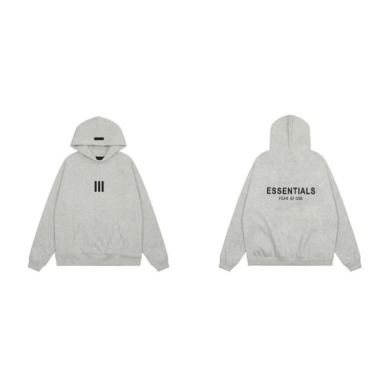 Hooded sweatshirt with black letter flocking