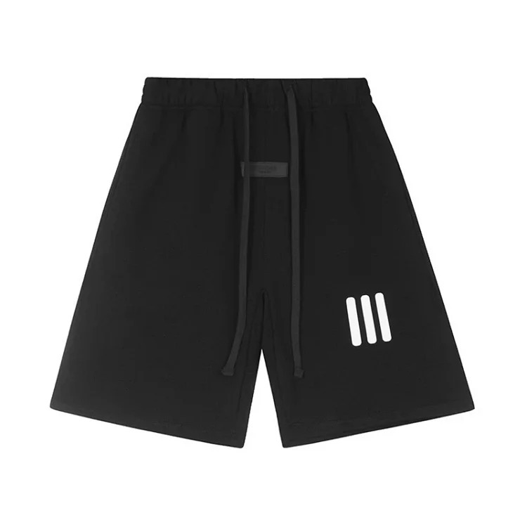 Front and back letter flocking summer trendy casual men's and women's short-sleeved shorts suit