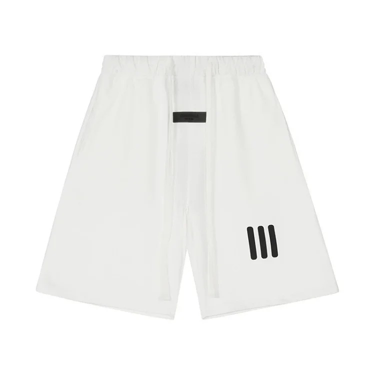 Front and back letter flocking summer trendy casual men's and women's short-sleeved shorts suit