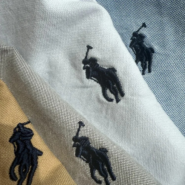 Ralph Lauren Pony Embroidered Cotton Oxford Solid Color Shirt Long Sleeve Lapel Shirt