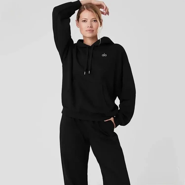 Yoga sweatpants, wide leg pants, drawstring trousers, loose and casual image 11