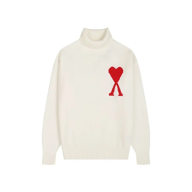 Love sweater for men and women striped youth heart casual pullover