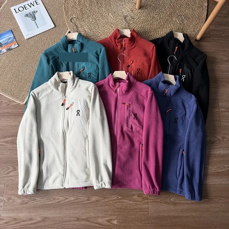 Double-sided stand-up collar warm fleece jacket, casual and versatile