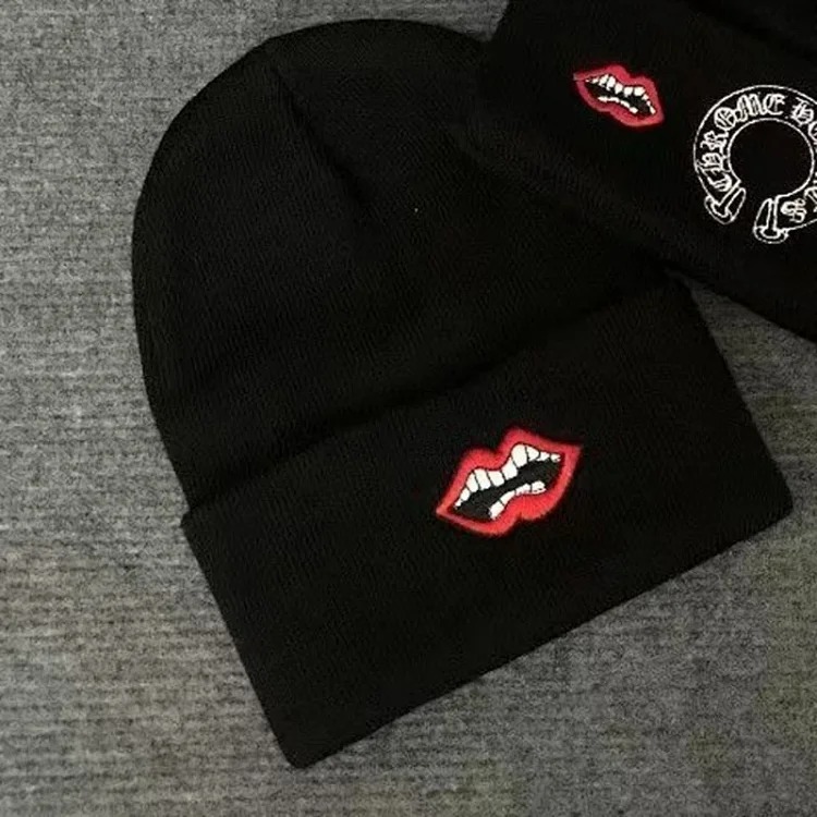 Knitted hats Sanskrit printed woolen hats embroidered hats for men and women