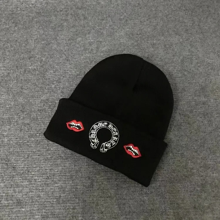 Knitted hats Sanskrit printed woolen hats embroidered hats for men and women