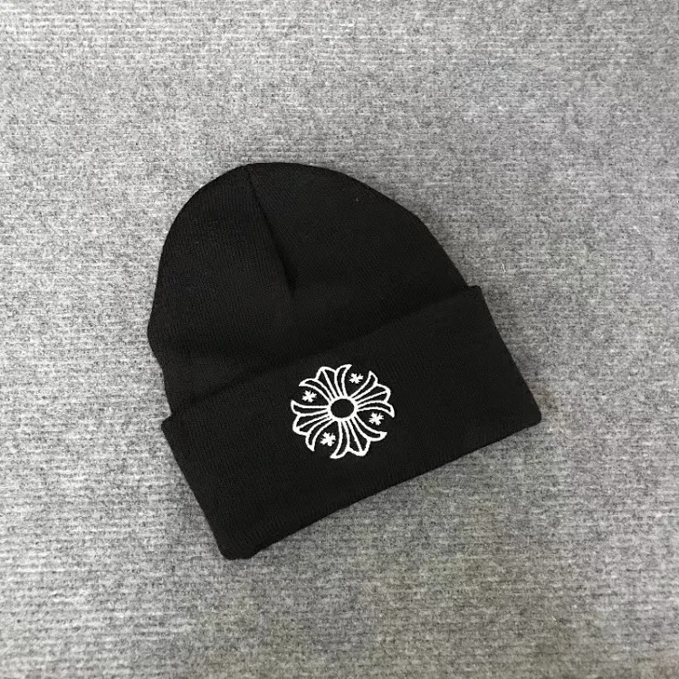 Knitted hats Sanskrit printed woolen hats embroidered hats for men and women