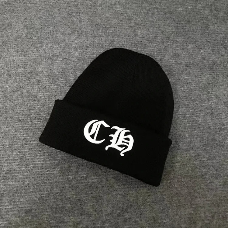 Knitted hats Sanskrit printed woolen hats embroidered hats for men and women
