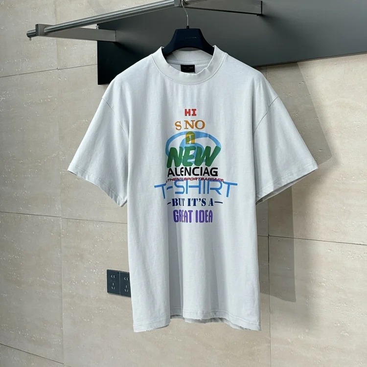 25Ss new new idea printed round neck short sleeve T-shirt loose