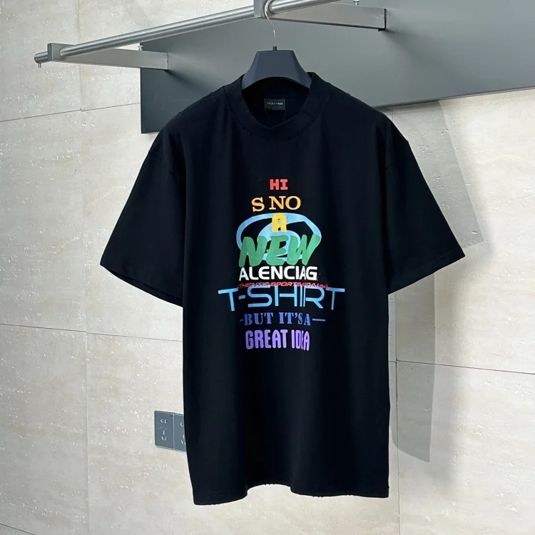 25Ss new new idea printed round neck short sleeve T-shirt loose