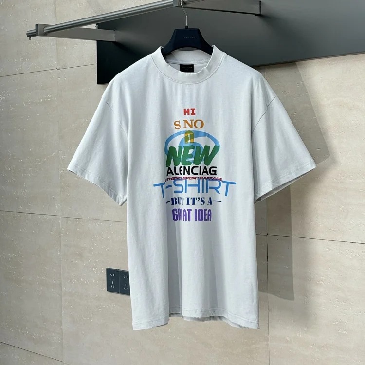 25Ss new new idea printed round neck short sleeve T-shirt loose
