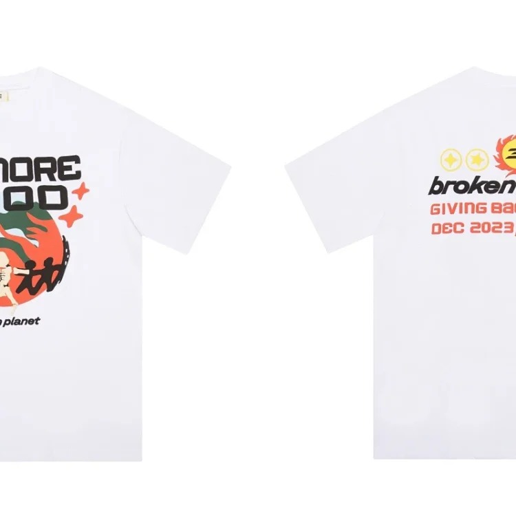 BROKEN PLANET Broken Planet American trendy brand foam couple short-sleeved loose men's and women's versatile T-shirt cross-border