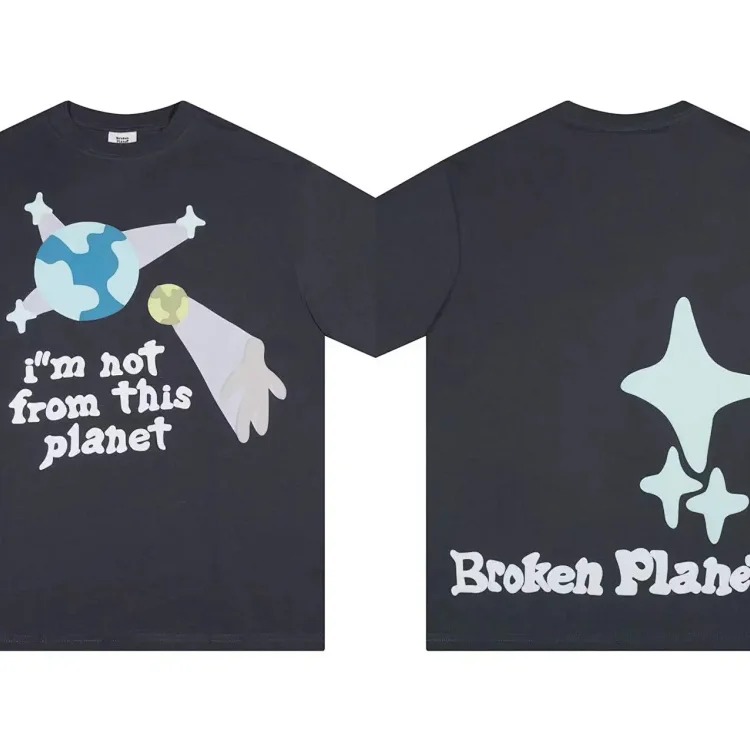 BROKEN PLANET Broken Planet American trendy brand foam couple short-sleeved loose men's and women's versatile T-shirt cross-border