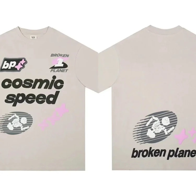 BROKEN PLANET Broken Planet American trendy brand foam couple short-sleeved loose men's and women's versatile T-shirt cross-border