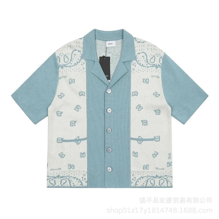 Jacquard Cashew Flower Letter Fashion Casual Unisex Sweater Knitted Shorts