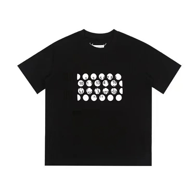 Majia letter embroidery printed short-sleeved T-shirt high street trendy brand for men and women
