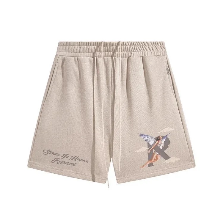 Angel Print Casual Sports Shorts Round Neck Short Sleeve T-Shirt image 2