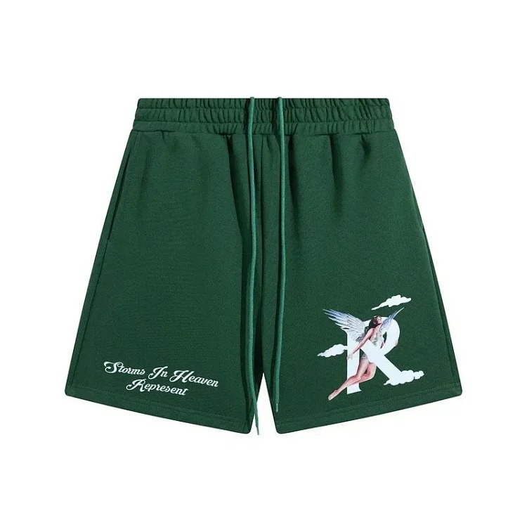 Angel Print Casual Sports Shorts Round Neck Short Sleeve T-Shirt image 4