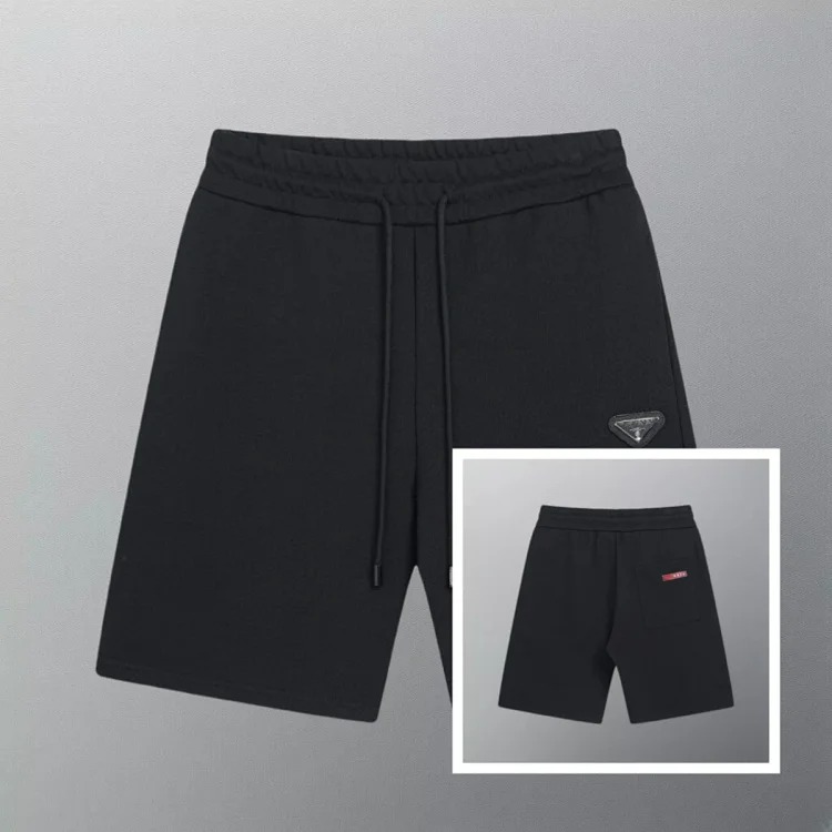 Prada Metal triangle logo series style P short-sleeved T-shirts for men and women