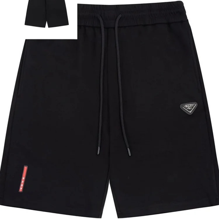 Prada Metal triangle logo series style P short-sleeved T-shirts for men and women