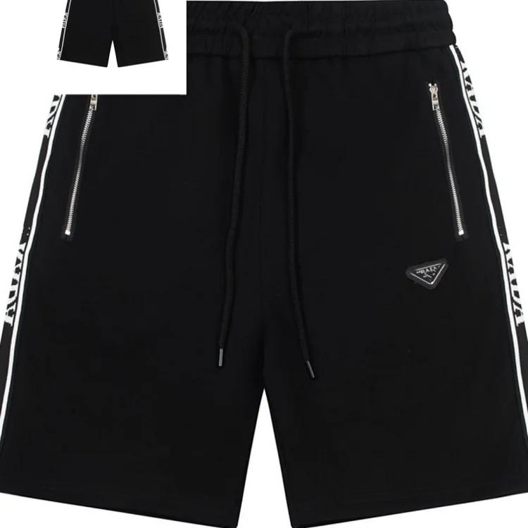 Prada Metal triangle logo series style P short-sleeved T-shirts for men and women