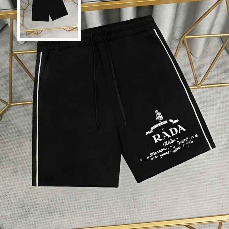 Prada Metal triangle logo series style P short-sleeved T-shirts for men and women