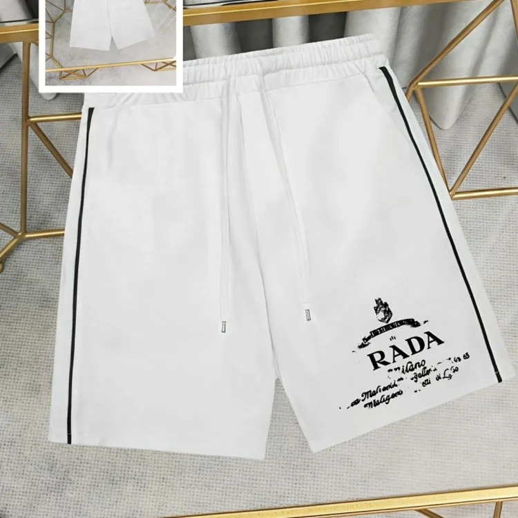 Prada Metal triangle logo series style P short-sleeved T-shirts for men and women