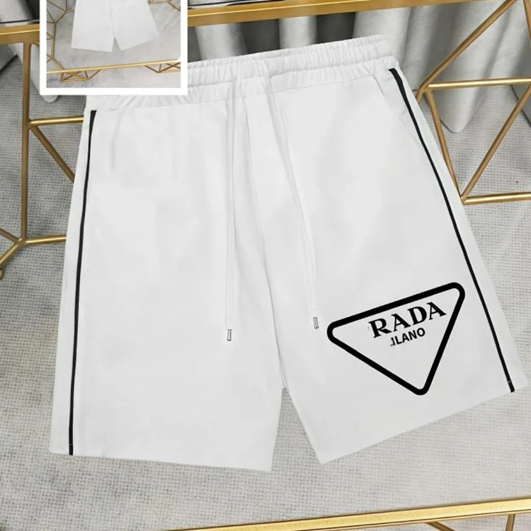 Prada Metal triangle logo series style P short-sleeved T-shirts for men and women