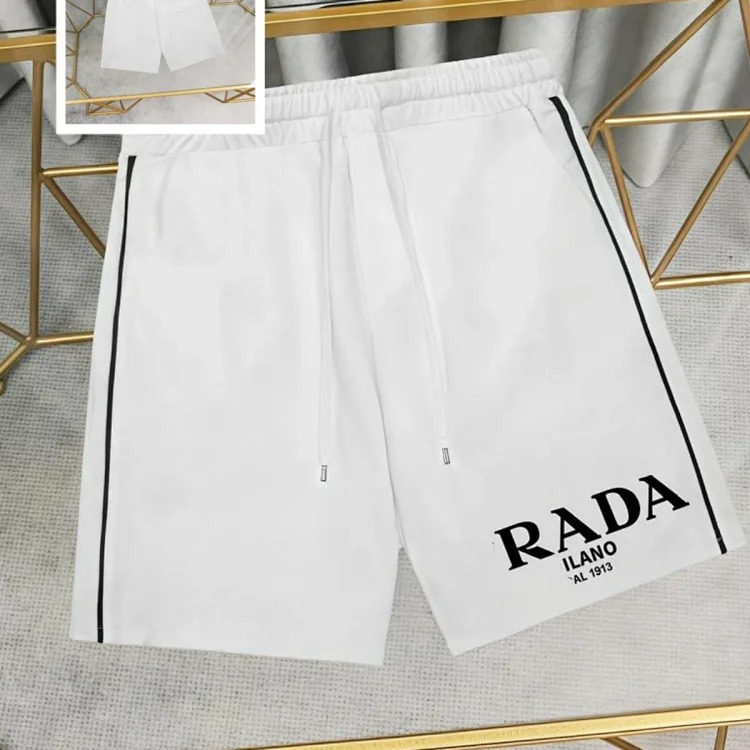 Prada Metal triangle logo series style P short-sleeved T-shirts for men and women