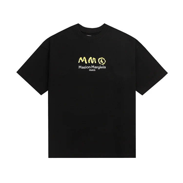 MM6 digital pattern round neck men's and women's trendy short-sleeved T-shirt series