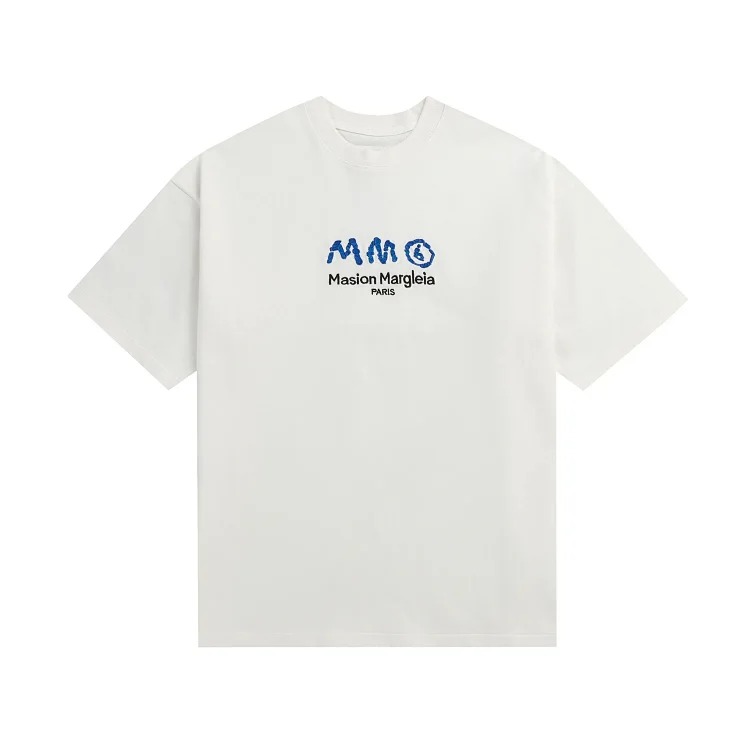 MM6 digital pattern round neck men's and women's trendy short-sleeved T-shirt series