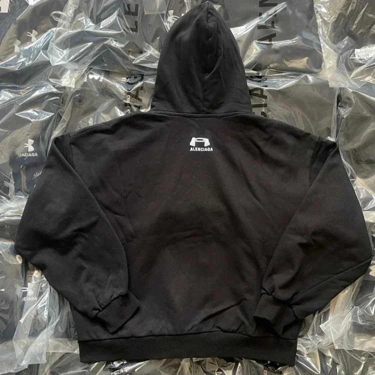 Embroidered sweatshirt zipper hoodie loose OS fit zipper sweatshirt jacket image 4