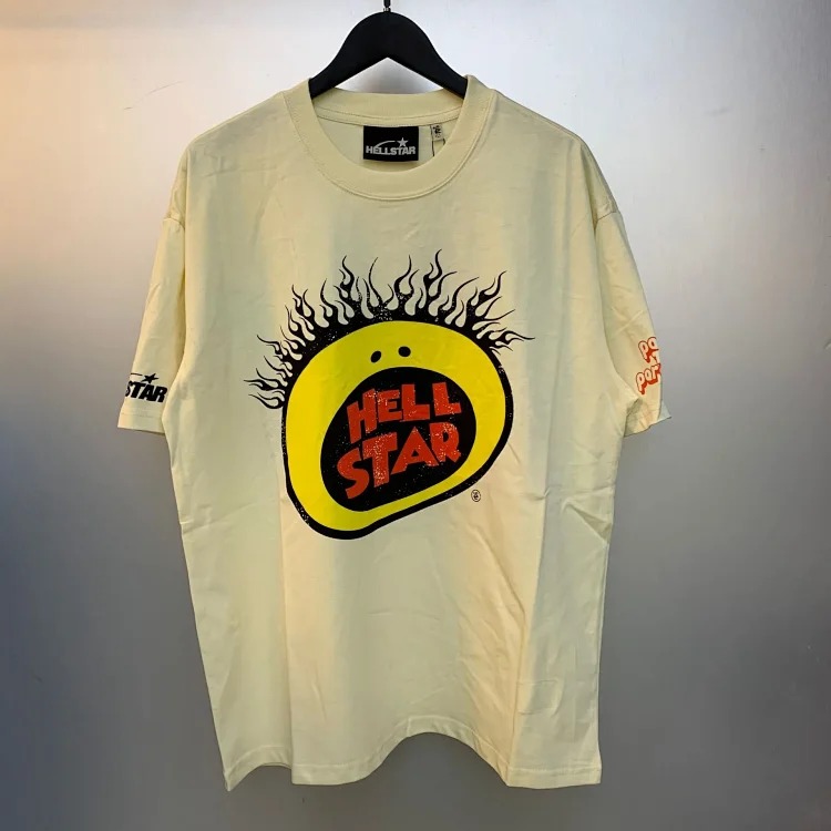 Heavy retro Hell Star Future Man print casual loose round neck short-sleeved T-shirt