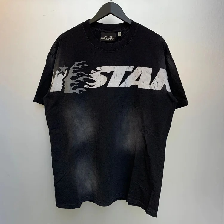 Heavy retro Hell Star Future Man print casual loose round neck short-sleeved T-shirt